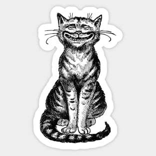 Smiling Cheshire Cat from the Classic Book Alice's Adventures in Wonderland Sticker